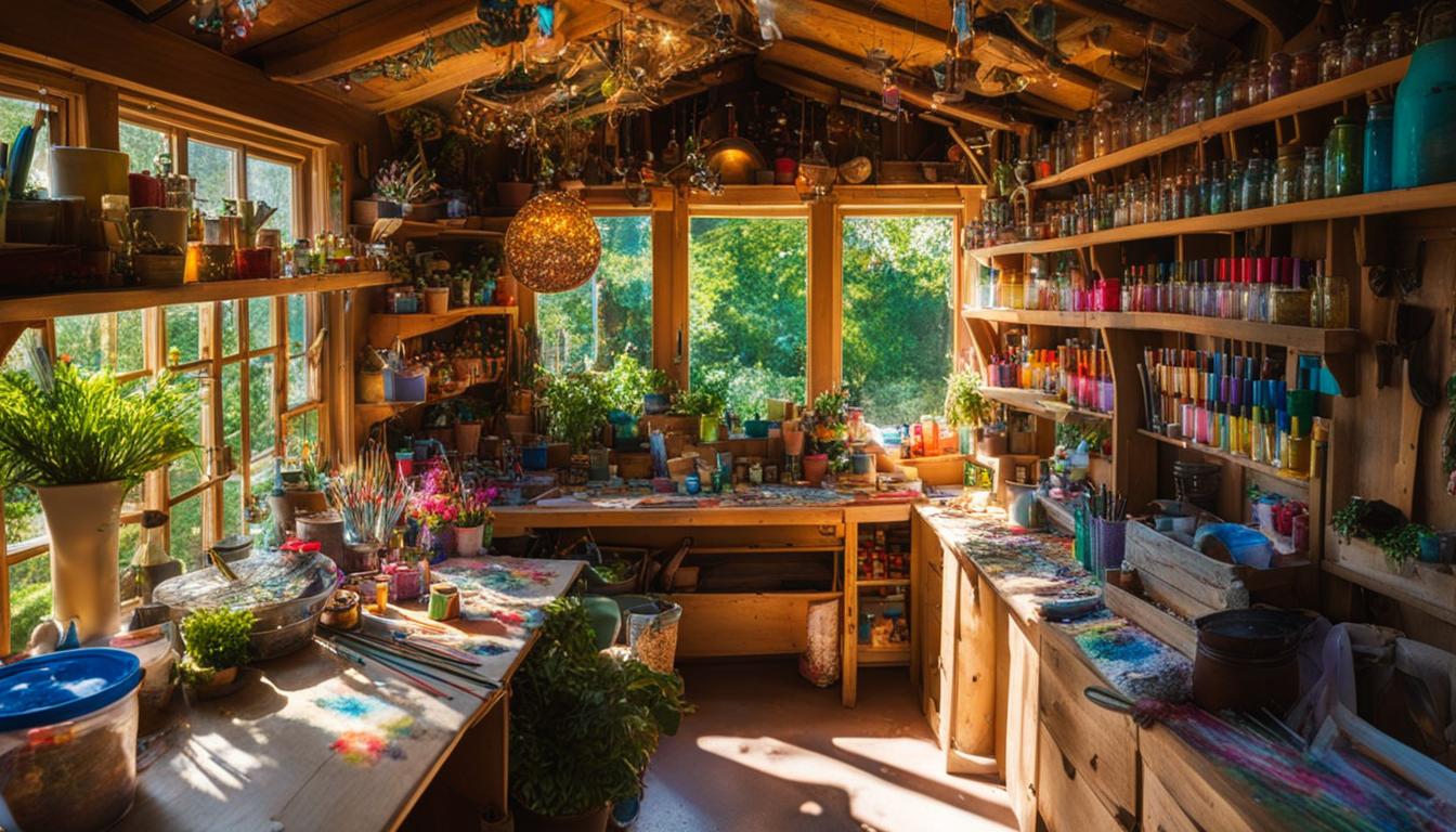 Gerätehaus als Hobbyraum: Kreativität und Basteln im Garten