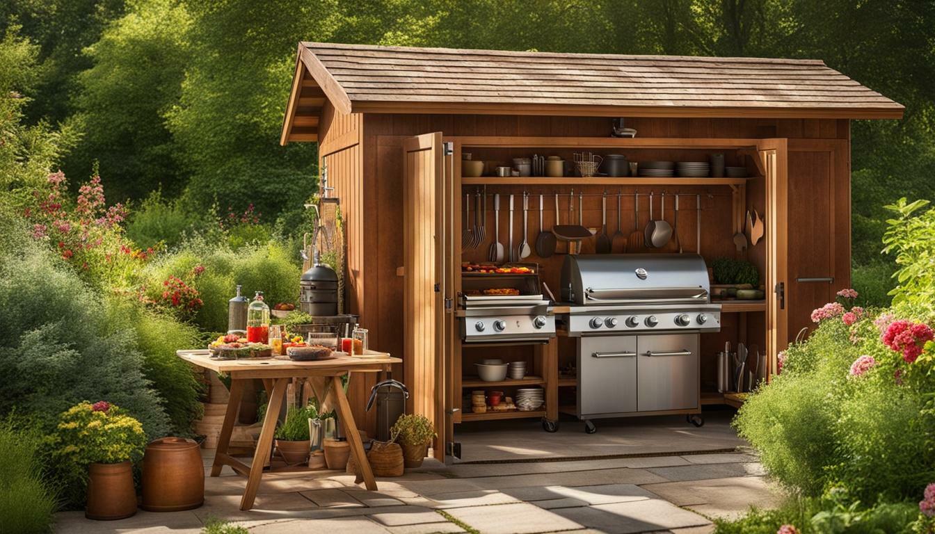 Holz Gerätehäuser für Grillzubehör: Grillen und Barbecue im Freien