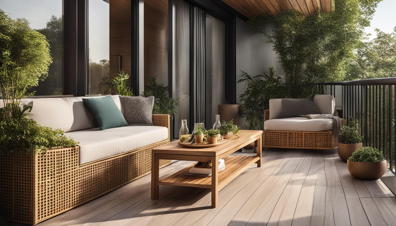 Holzmöbel für begrenzte Balkonflächen