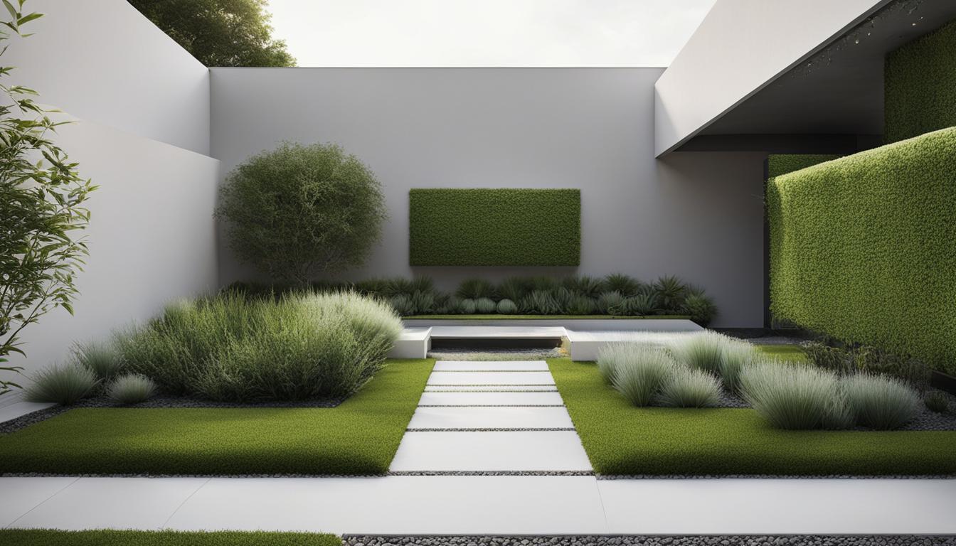 Minimalistisches Design für den Garten