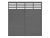 WOODTEX Sichtschutzzaun Dune mit Ornament grau – BxH: 178×178 cm, lasiert