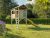 Prestige Garden Stelzenhaus Tree Hut KDI inkl. Rutsche gelb – BxTxH: 156x237x298 cm, inkl. 2,90 m Wellenrutsche blau, Fenster + Leiter + Handgriff